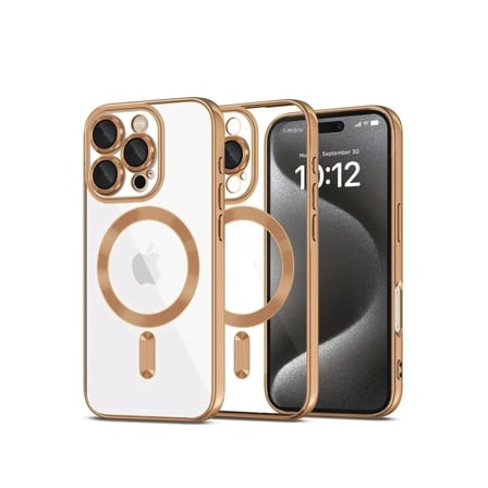 Mey İthalat®  iPhone 16 Pro Kılıf Kross Magneticsafe Kapak - Çöl Titanyum