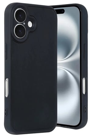 Mey İthalat®  iPhone 16 Kılıf Aras Deri Kapak - Siyah