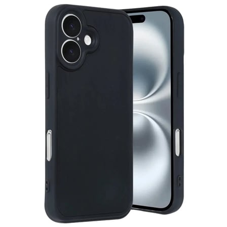 Mey İthalat®  iPhone 16 Kılıf Aras Deri Kapak - Siyah