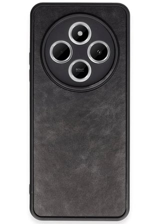 Mey İthalat®   Redmi 14C Kılıf Aras Deri Kapak - Siyah
