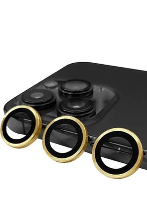 Mey İthalat®  iPhone 13 Pro Max Raze Metal Kamera Lens - Gold