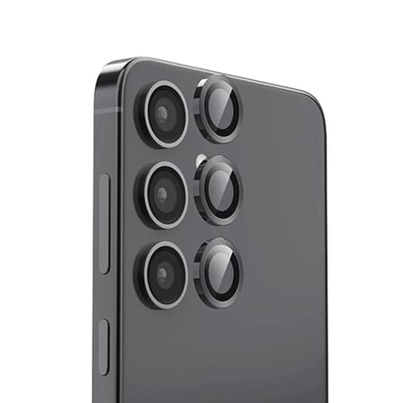 Mey İthalat®  Samsung Galaxy S25 Plus Raze Metal Kamera Lens - Siyah