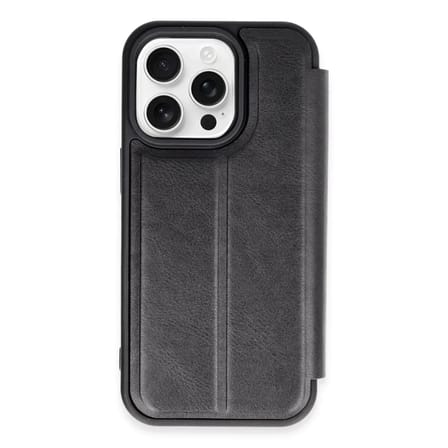 Mey İthalat®  iPhone 14 Pro Kılıf Flip Cover - Siyah