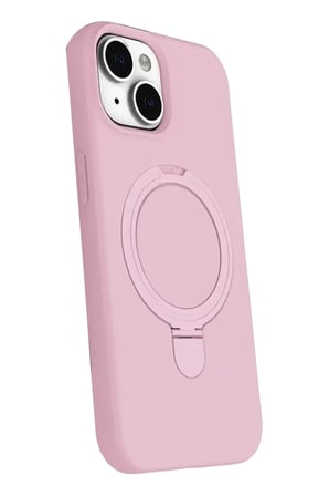 Mey İthalat®   iPhone 15 Regal Magsafe Standlı Kapak - Açık Pembe