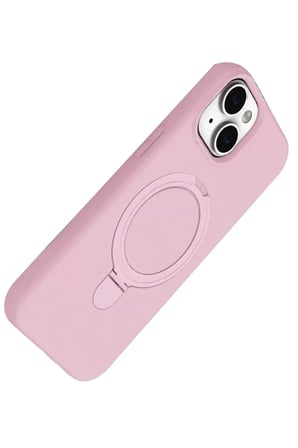 Mey İthalat®   iPhone 15 Regal Magsafe Standlı Kapak - Açık Pembe