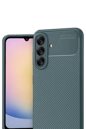 Mey İthalat®  Samsung Galaxy A17 5G Auto Focus Karbon Kapak - Koyu Yeşil