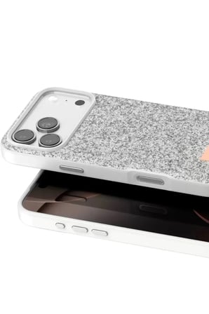 Mey İthalat®   iPhone 17 Pro Bright Simli Kapak - Beyaz