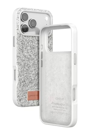 Mey İthalat®   iPhone 17 Pro Bright Simli Kapak - Beyaz