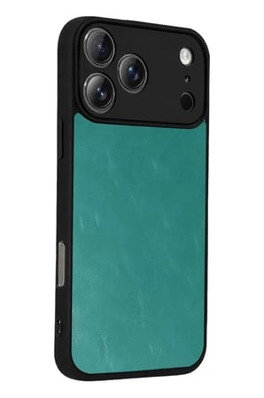 Mey İthalat®   iPhone 17 Pro Max Aras Deri Kapak - Açık Yeşil