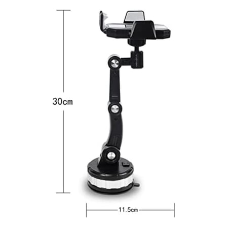 BiiShe® Jel Vantuzlu Cama Takılabilen Güçlü 360 Derece Dönebilen Ayarlanabilir Araç Içi Vantuzlu Telefon Tutucu