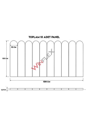 WİNFLEX YATAK  BAŞLIK ,DUVAR VE ODA DEKORASYON PANEL 10ADET-(10X100CM) KAHVERENGİ