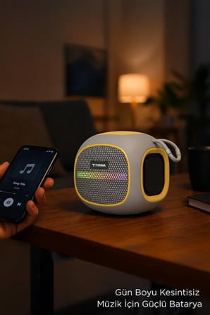 Özel Üretim Kamp Kablosuz Seyahat Bluetooth Hoparlör D90 Gri 5W