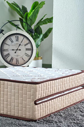 Deluxe Bej 90x200 Katlanır Yatak, Yer Yatağı, Misafir Yatağı, Kamp Yatağı (Ölçü Seçenekli)