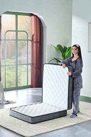 Deluxe Gri 120x200 Katlanır Yatak, Yer Yatağı, Misafir Yatağı, Kamp Yatağı (Ölçü Seçenekli)