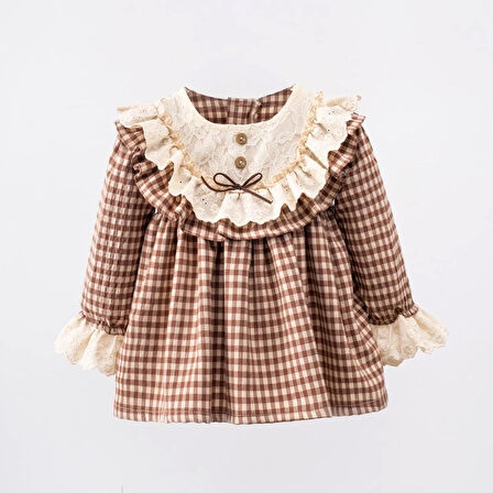 KIZ ÇOCUK EKOSE ELBİSE