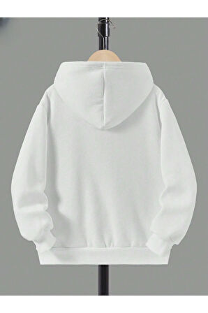 Pamuklu Erkek Çocuk Kapüşonlu Sweatshirt İki İplik Şardonlu Batman Logo Baskılı
