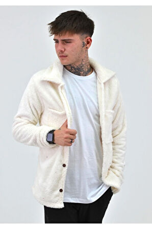 Unisex Beyaz Peluş Polar