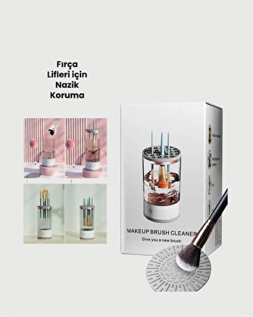 USB Şarjlı Derin Temizlik Makyaj Fırçası Yıkama Makinesi