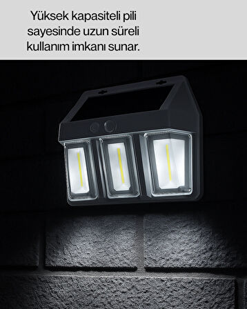 BK 618 Suya Dayanıklı Solar Duvar Lambası – Akıllı Gece Sensörlü Işık