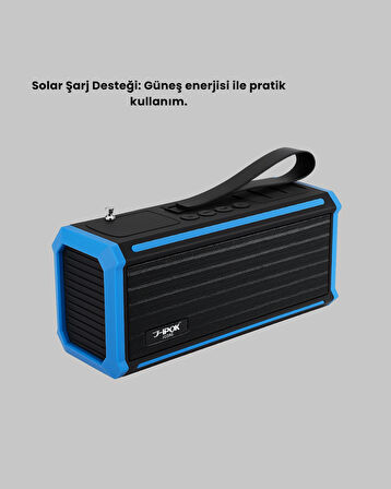 J-IPOX P520 Güneş Enerjili Bluetooth Hoparlör ve Radyo