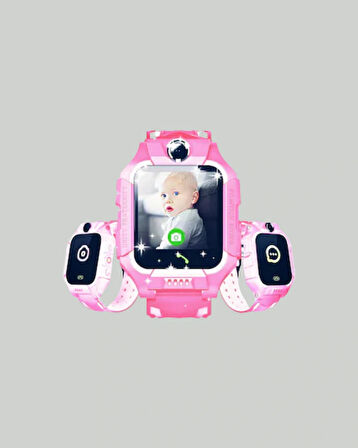 EBEVEYN DENETİMLİ S10 AKILLI SAAT PEMBE ÇOCUK SAATİ