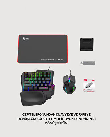 Mobilde Konsol Deneyimi – 5in1 Bluetooth Oyun Seti (Android Uyumlu) PUBG SET X8