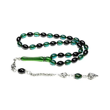 Beyzi Model Püsküllü 8-12mm Sıkma Ateş Kehribar Tesbih