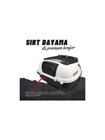 WOGEN 52 LT. MOTORSİKLET ARKA ÇANTA**SIRT DAYAMA PEDİ**  BEYAZ