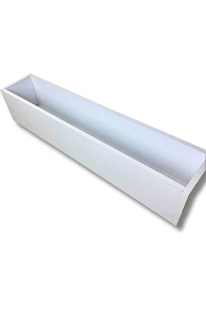 Beyaz Ahşap Mdf Saksı 100x20x15 Cm Iç Mekan Saksısı