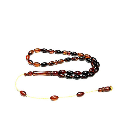 Bilek Boy Beyzi Model Püsküllü 4-7mm Sıkma Ateş Kehribar Tesbih