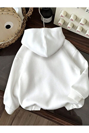 Pamuklu Erkek Çocuk Kapüşonlu Sweatshirt İki İplik Şardonsuz Tom Baskılı