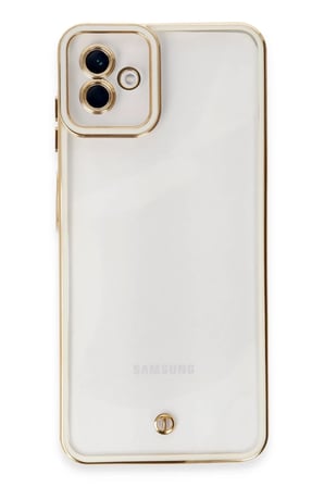 Samsung Galaxy A04 Uyumlu Kılıf Liva Lens Silikon - Beyaz