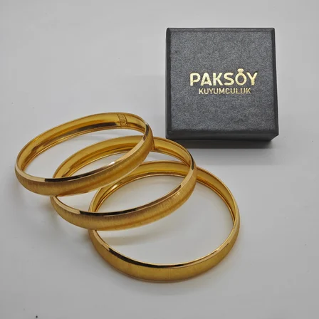 Paksoy Sarnel Tasarım 22 Ayar Altın Bilezik 10.15 gr Taşsız Sarı