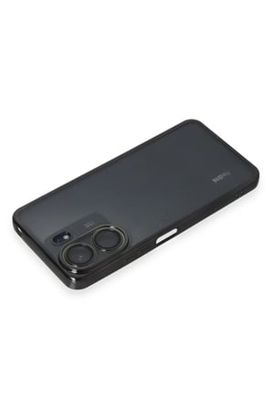 Xiaomi Redmi 13C Uyumlu Kılıf Lensli Silikon - Siyah