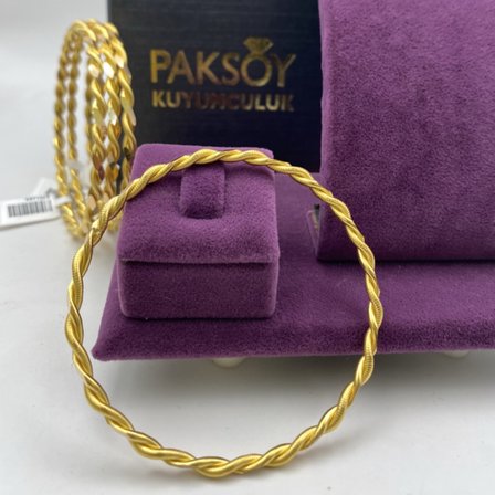 Paksoy Hasır Şarnel Altın Bilezik 22 Ayar 15.24 gr