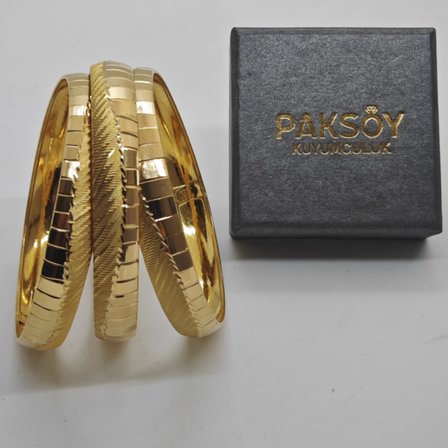 Paksoy Yılan Derisi Modelli 22 Ayar Altın Bilezik 10.22 Gr