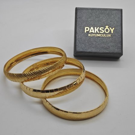 Paksoy Yılan Derisi Modelli 22 Ayar Altın Bilezik 10.22 Gr