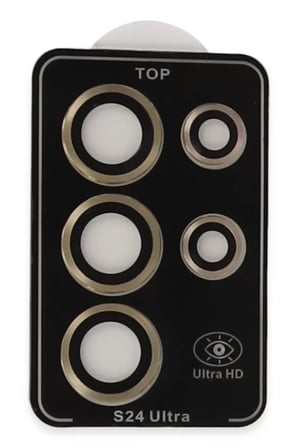 Joko Samsung Galaxy S24 Ultra Uyumlu PVD Metal Kamera Lens - Gold