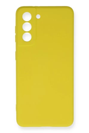 Samsung Galaxy S21 FE Kılıf Nano içi Kadife Silikon - Sarı