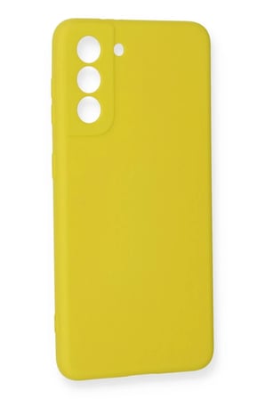 Samsung Galaxy S21 FE Kılıf Nano içi Kadife Silikon - Sarı