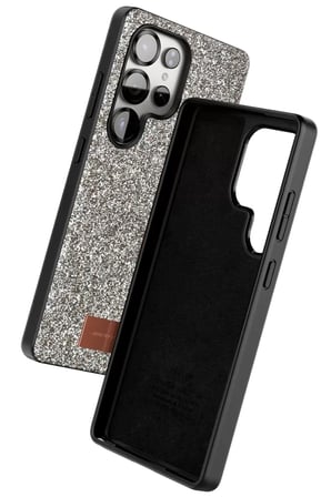 Onegif Samsung Galaxy S25 Ultra Uyumlu Bright Simli Kapak - Gold
