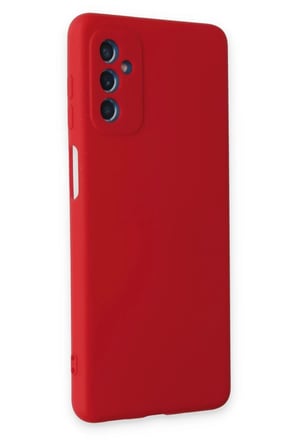 Samsung Galaxy M52 5G Uyumlu Kılıf Nano içi Kadife Silikon - Kırmızı