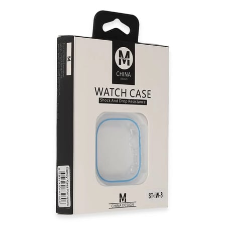 Movenchy Apple Watch Ultra 49mm Uyumlu Bondy Kasa Koruyucu - Mavi