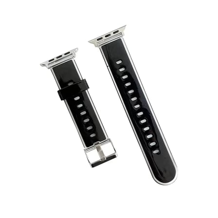 Movenchy Apple Watch 38mm Uyumlu Jelly Silikon Kordon - Siyah