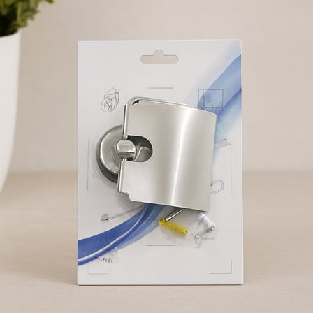 Vidalı Metal WC Kağıtlık Geniş Kapaklı