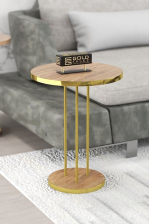 Gold Terra Sehpa Seti Ceviz 4'lü