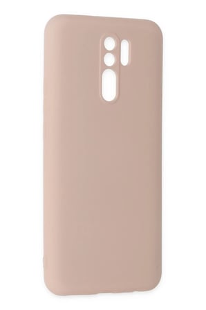 Xiaomi Redmi 9 Uyumlu Kılıf Nano içi Kadife Silikon - Pudra