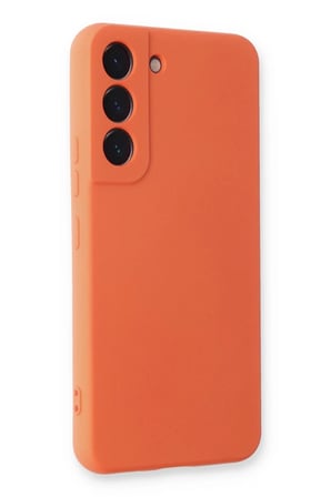 Samsung Galaxy S23 Plus Uyumlu Kılıf Nano içi Kadife Silikon - Turuncu