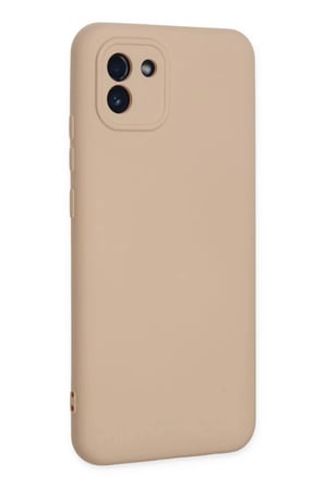 Galaxy A03 Kılıf Nano içi Kadife Silikon - Pudra