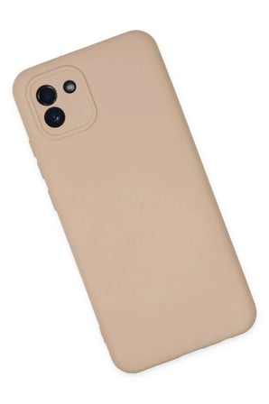 Galaxy A03 Kılıf Nano içi Kadife Silikon - Pudra